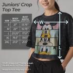 Disney Junior Black Short Sleeve Crop Tee