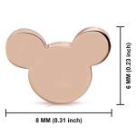 Rose Gold Mouse Silhouette Stud Earrings