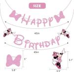 Disney Pink Mouse Happy Birthday Banner for Kids