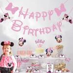 Disney Pink Mouse Happy Birthday Banner for Kids