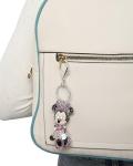 Minnie Mouse Pave Crystal Keychain Charm
