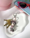 Minnie Mouse Pave Crystal Keychain Charm