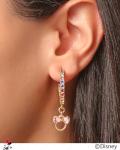 Minnie Mouse Gold Hoop Earrings with Crystals