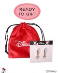 Minnie Mouse Gold Hoop Earrings with Crystals