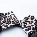 Leopard Print Mouse Ears Headband with Shiny Bow