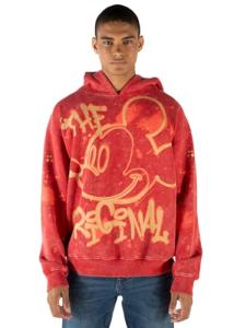 Mickey Mouse Men's Fleece Hoodie - Burnt Red