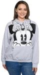 Minnie Mouse Peeking Women's Hoodie in Grey