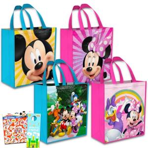 Disney Mickey & Minnie Tote Bag Set with Stickers
