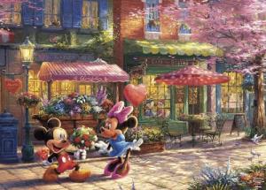 Mickey & Minnie Sweetheart Café 1000 Piece Puzzle