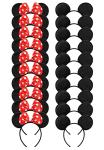 Disney Mouse Ears Headbands with Red Bow Set