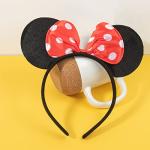 Disney Mouse Ears Headbands with Red Bow Set