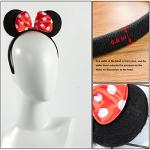 Disney Mouse Ears Headbands with Red Bow Set