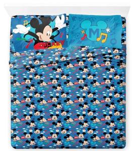 Mickey Mouse Kids Bedding Sheet Set, 4 Pieces