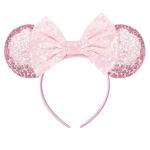 Pink Sequin Minnie Mouse Ears Headband