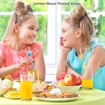 Glitter Mouse Ear Reusable Crazy Straws - 24 Pack