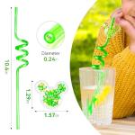 Glitter Mouse Ear Reusable Crazy Straws - 24 Pack