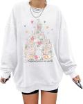 Magical Kingdom Oversized Women's Sweatshirt with Castle