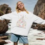 Magical Kingdom Oversized Women's Sweatshirt with Castle