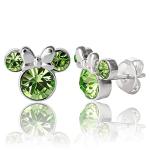 Minnie Mouse August Birthstone Stud Earrings