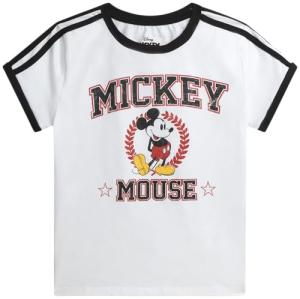 Disney Women's Short Sleeve Graphic Crop Tops