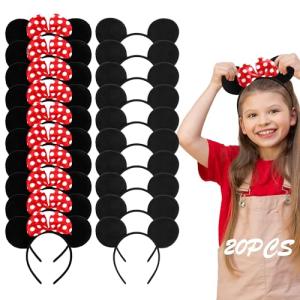 20 Pack Classic Mickey Mouse Ears Headbands