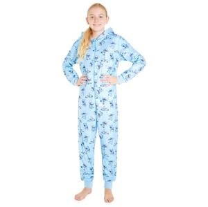 Kids Disney Stitch Hooded Fleece Pajamas