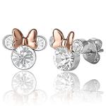 Minnie Mouse April Birthstone Stud Earrings