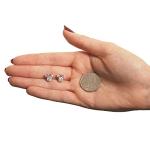 Minnie Mouse April Birthstone Stud Earrings