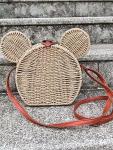 Disney Kawaii Rattan Crossbody Bag for Women