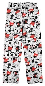 Disney Mickey Mouse White Pajama Pants for Men