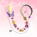 Rapunzel Long Braided Wig with Tiara for Girls