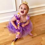 Rapunzel Long Braided Wig with Tiara for Girls