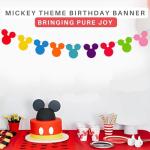 Rainbow Mickey Mouse Banner Flags for Parties