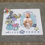 Disney Princess Colorful Soft Milestone Baby Blanket