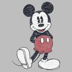 Mickey Mouse Distressed Look T-Shirt for Men