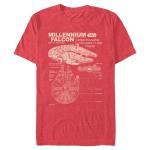 Star Wars Millennium Falcon Graphic T-Shirt - Red