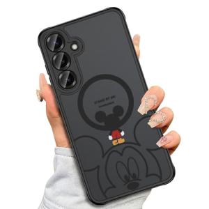 Cute Black Frosted Samsung Galaxy S25 FE Case