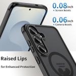 Cute Black Frosted Samsung Galaxy S25 FE Case