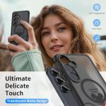 Cute Black Frosted Samsung Galaxy S25 FE Case