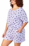 Disney Women's Purple Pajama Set with Pockets