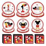 100PCS Mickey Mouse Birthday Party Tableware Set