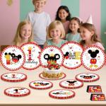 100PCS Mickey Mouse Birthday Party Tableware Set