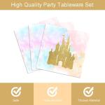 Princess Castle Birthday Party Supplies for 24