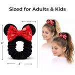 Disney Mouse Ear Velvet Scrunchies with Bow