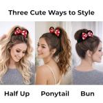 Disney Mouse Ear Velvet Scrunchies with Bow
