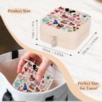Cartoon Mouse Castle Travel Jewelry Case, Small Box Organizer, Cartoon Gifts Merchandise, Birthday Christmas Gifts for Cartoon Lovers Fans Women Teen Girls Friends Sister Her