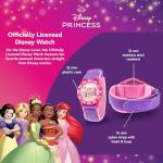Disney Princess Watch for Girls Age 4-7 – Perfect Timepiece for Kids Who Love Princesses and Fun, Stylish Accessories, Toddler Princess Watch with Purple Nylon Strap, Pink Bezel, White Dial