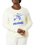Amazon Essentials Disney | Marvel | Star Wars | Princess Women's Fleece Crew Sweatshirts, Minnie Joy, Medium