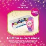 Disney Princess Watch for Girls Age 4-7 – Perfect Timepiece for Kids Who Love Princesses and Fun, Stylish Accessories, Toddler Princess Watch with Purple Nylon Strap, Pink Bezel, White Dial