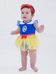 Snow White Baby Girls Cosplay Bodysuit with Skirt